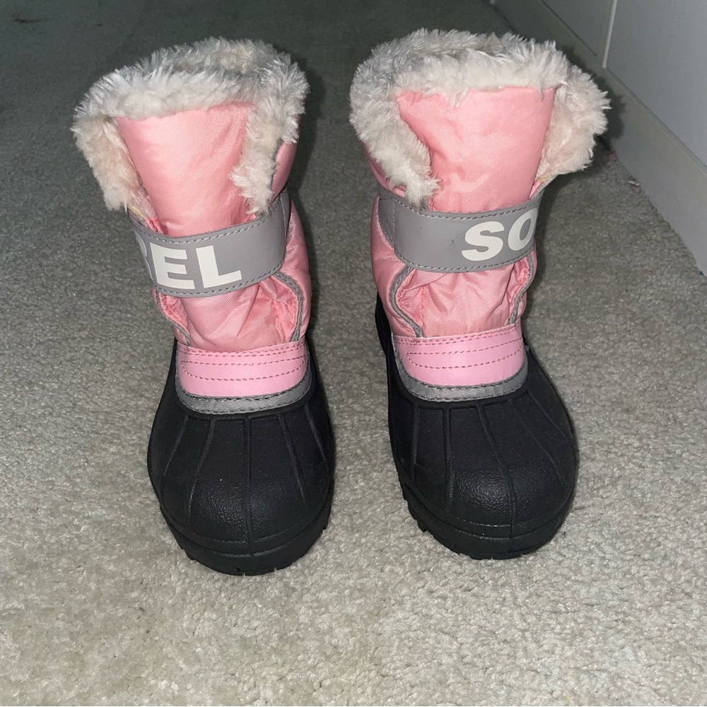 Pink and Black Winter Boots